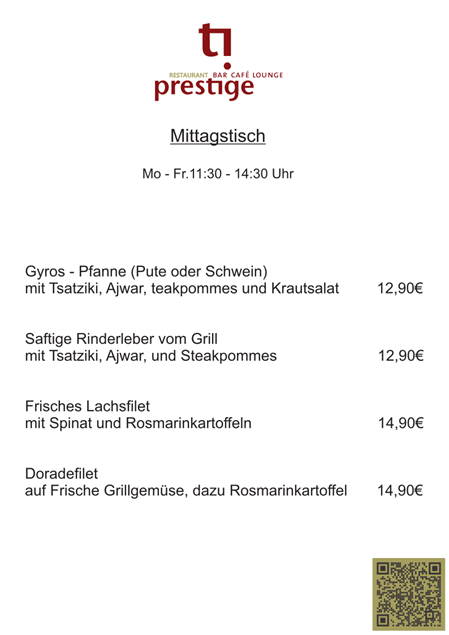 Mittagstisch Prestige